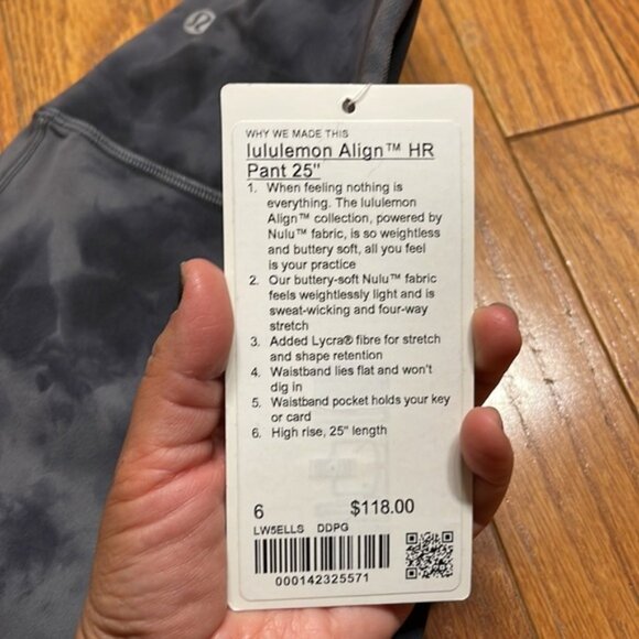 NWT lululemon align HR pant 25” diamond dye pitch graphite grey - Picture 11 of 11